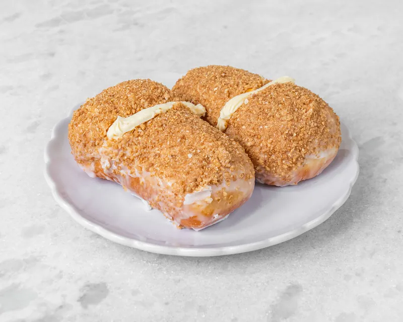 Two cream cheese pockets with streusel topping