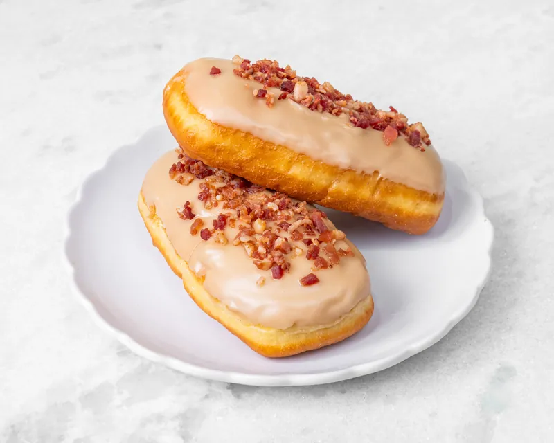 Two maple bacon long johns